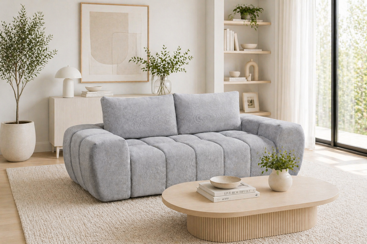 Channel-Tufted Sofa