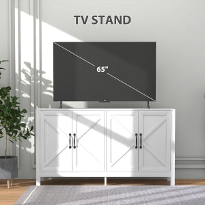HOMCOM White Sideboard Buffet Storage Cabinet