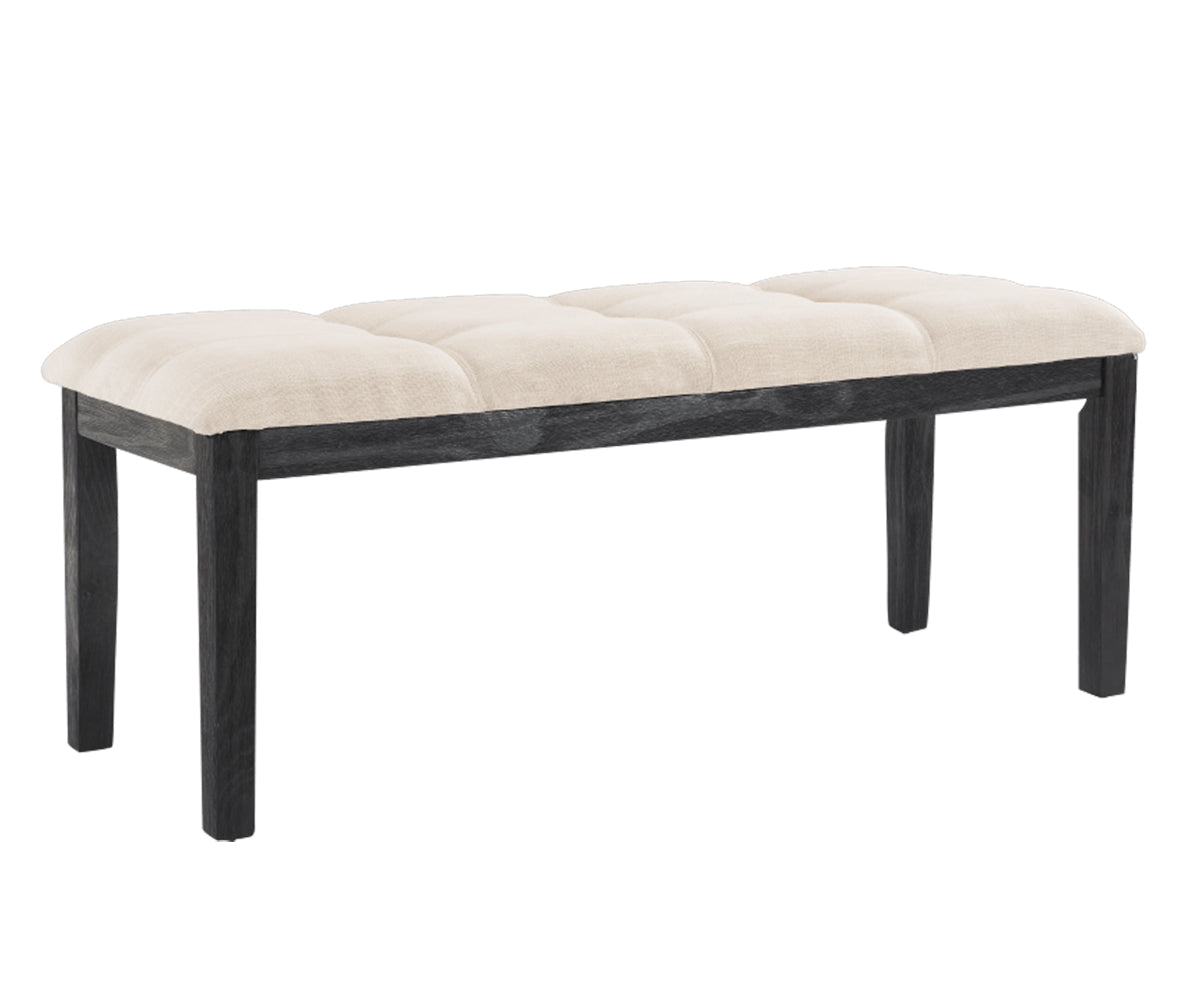 Elisa Upholstered Dining Bench – Beige