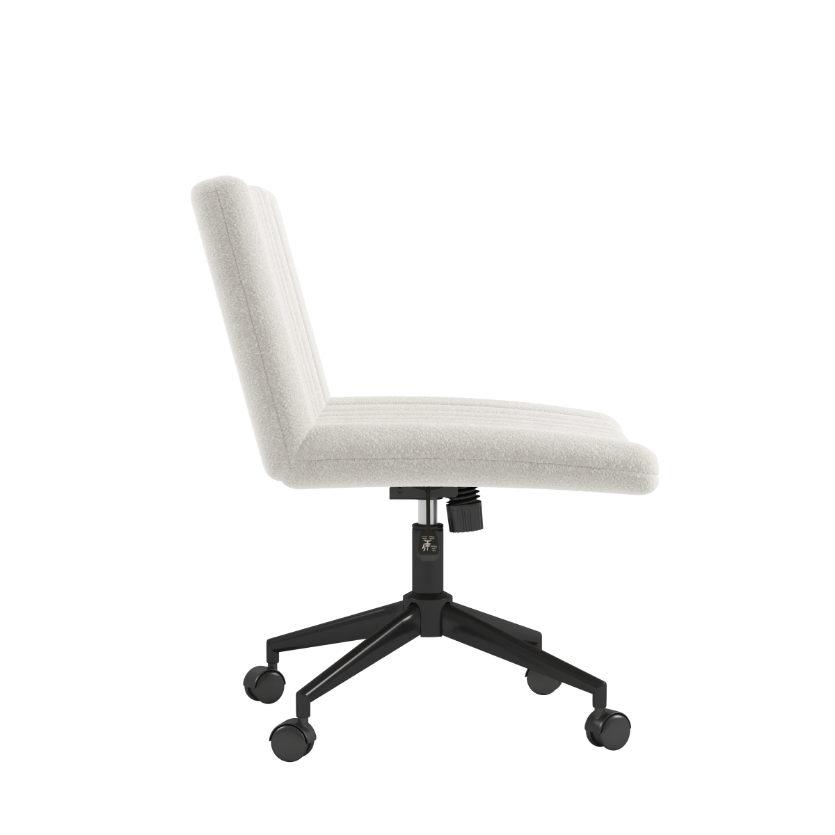 Black Office Chair with Adjustable Height and Wide Seat