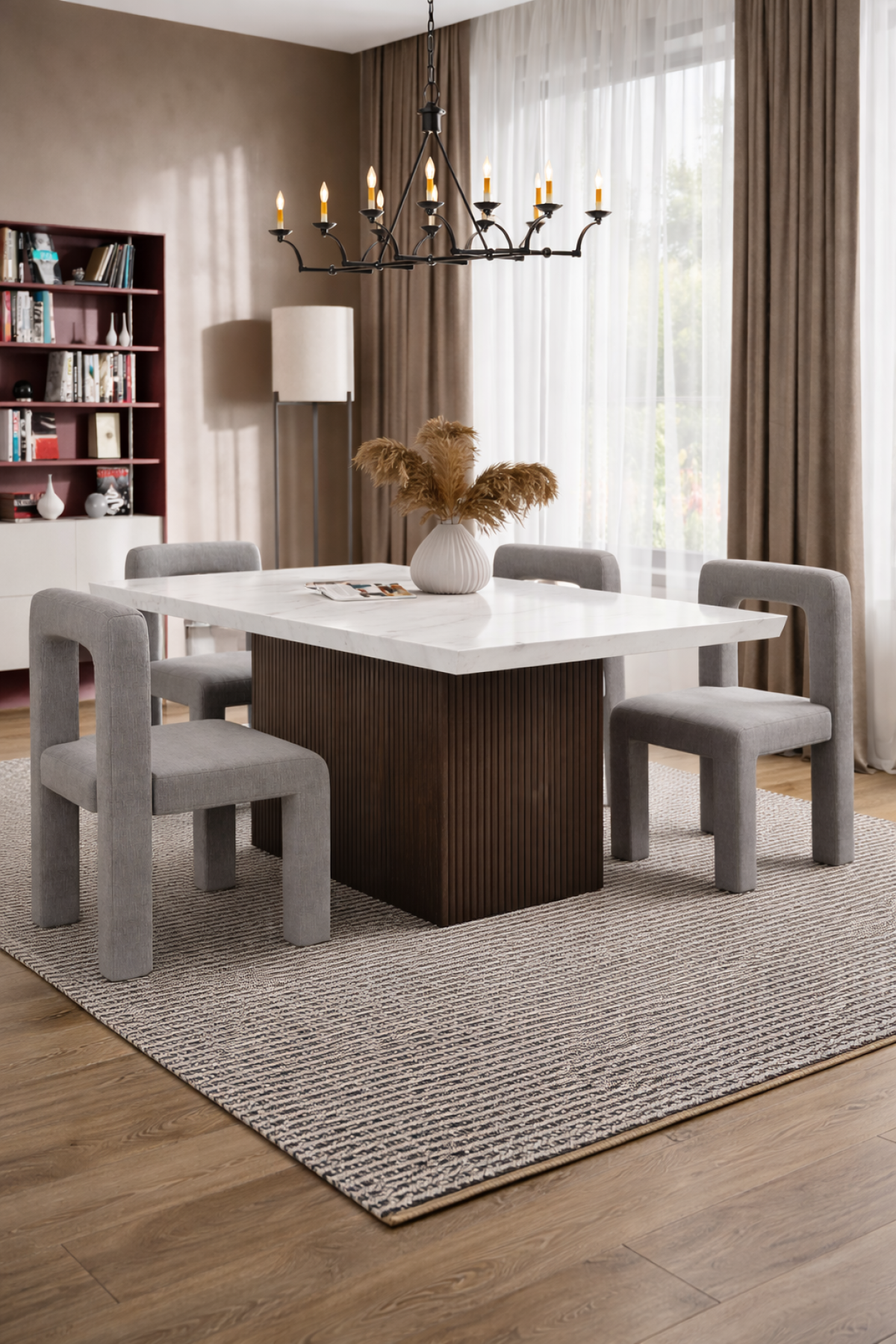 Marble Dining Table – Espresso