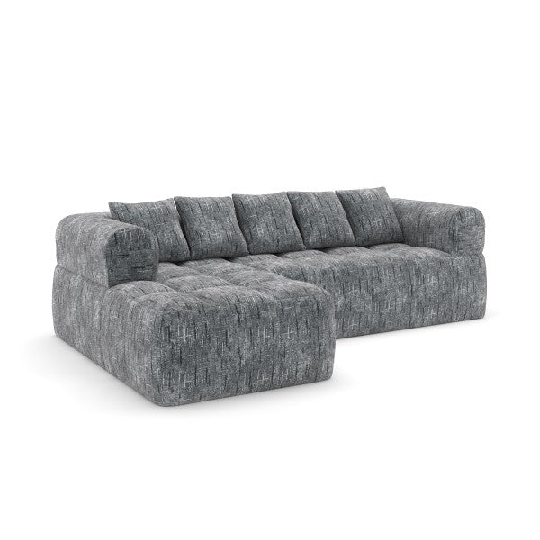 Brassex Grey Modern Sectional Sofa With Premium Fabric