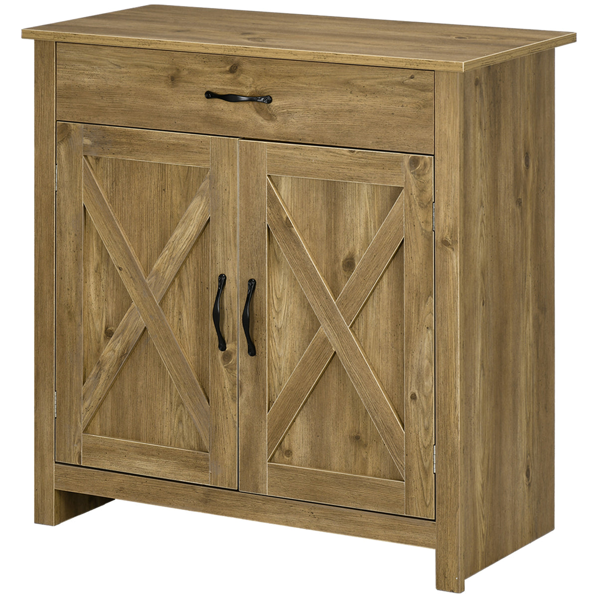 Farmhouse Sideboard Buffet Cabinet with Barn Doors – 32"W x 32"H