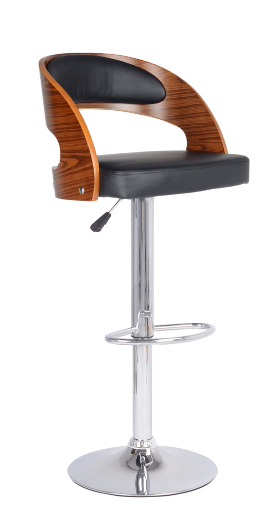 Bentwood-Back Swivel Bar Stool