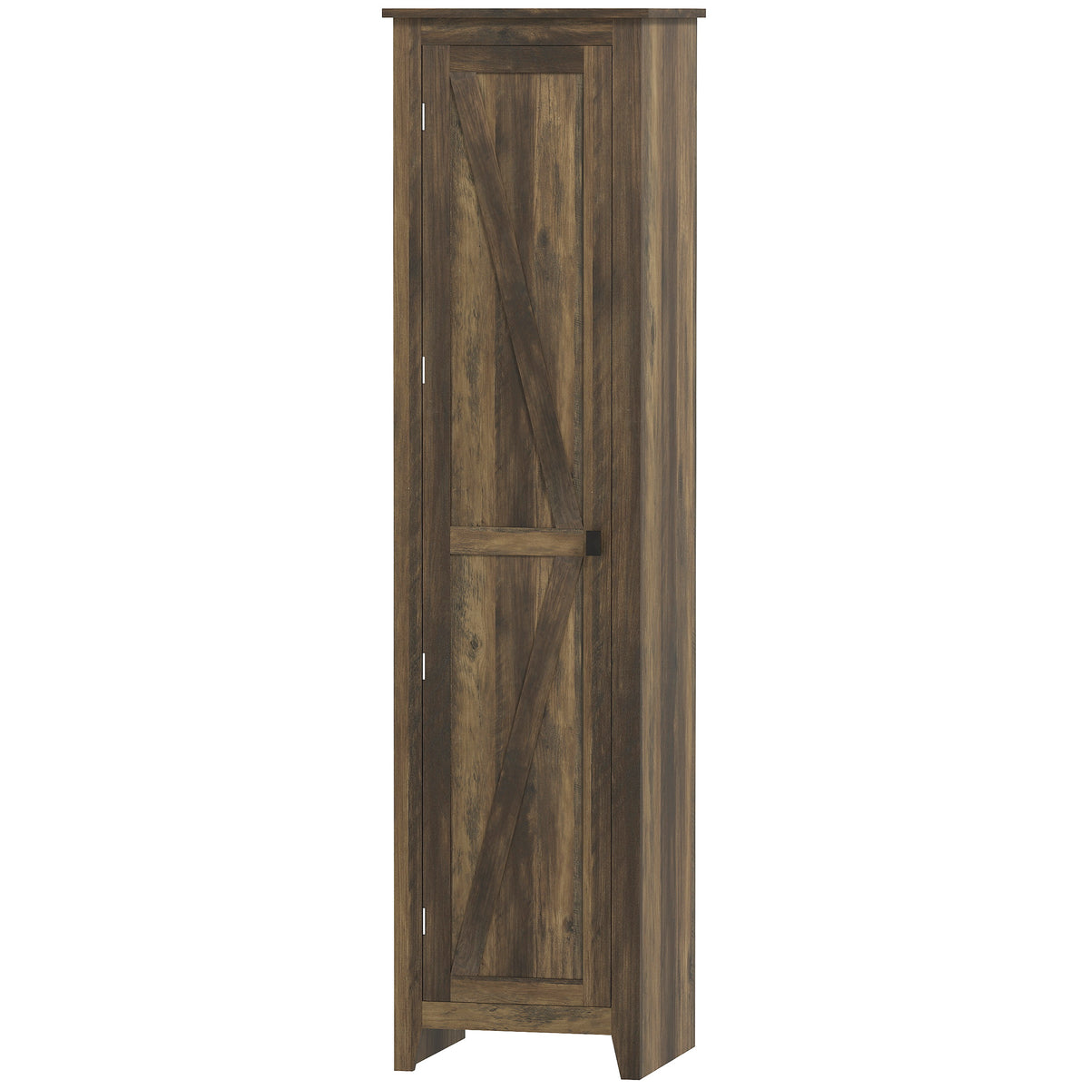 Farmhouse Kitchen Pantry Storage Cabinet with Barn Door – 17"W x 67"H