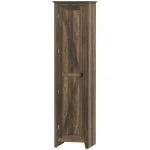 HOMCOM 67" Farmhouse Pantry Cabinet with Barn Door – White, 5‑Shelf Storage