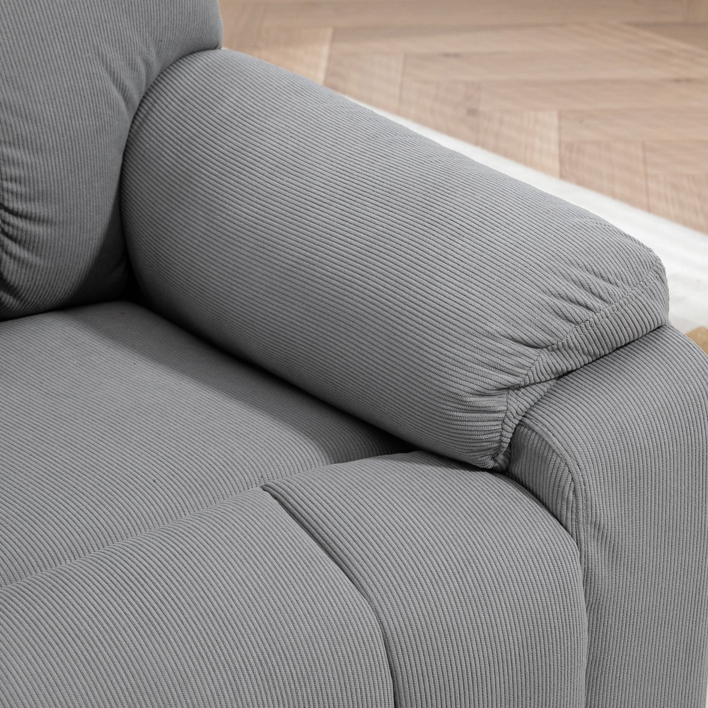 HOMCOM Electric Power Lift Recliner Chair, Grey Fabric Upholstered with Remote Control