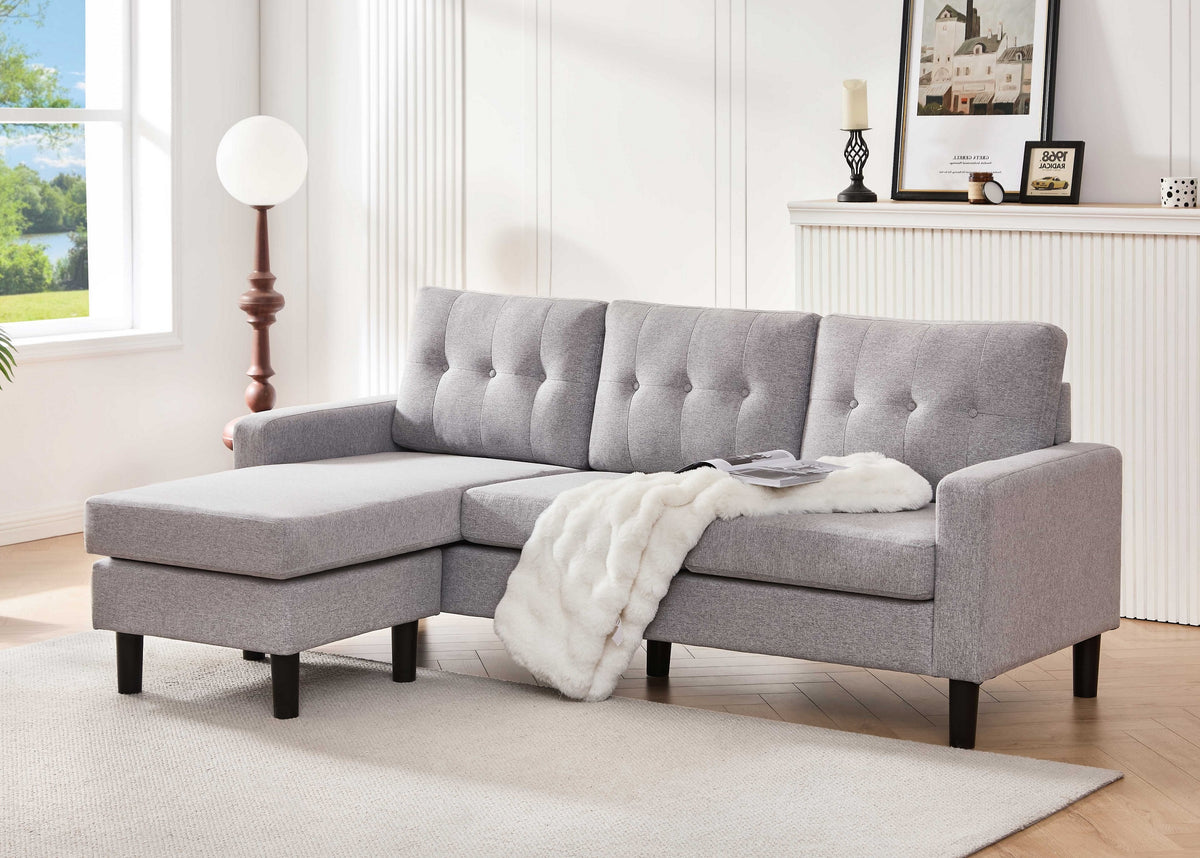 Box-Arm Sectional with Reversible Chaise