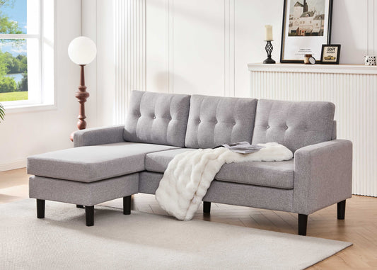 Box-Arm Sectional with Reversible Chaise