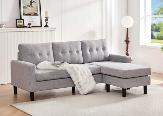 Box-Arm Sectional with Reversible Chaise