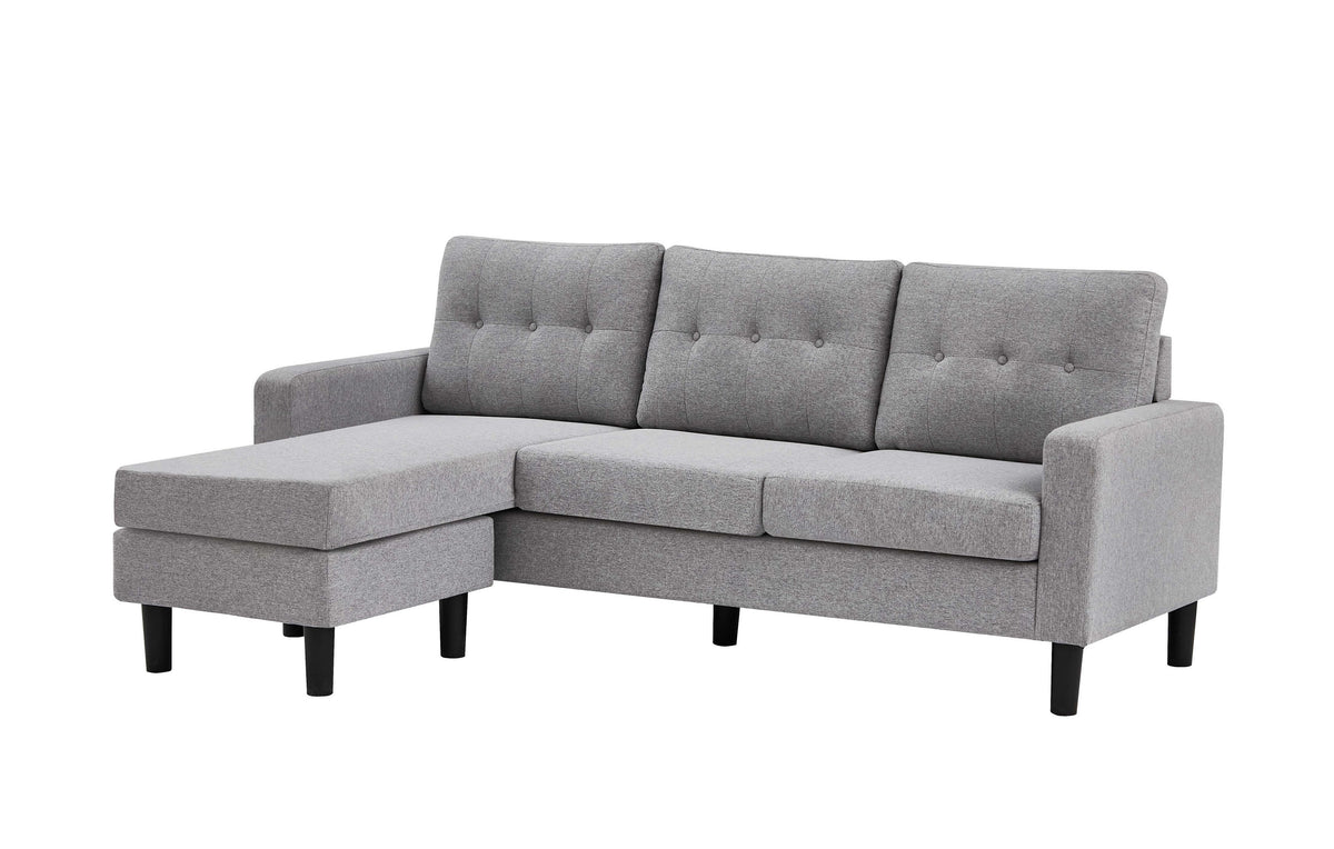 Box-Arm Sectional with Reversible Chaise