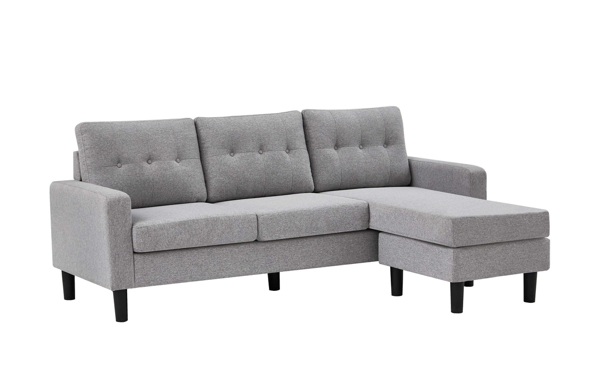Box-Arm Sectional with Reversible Chaise