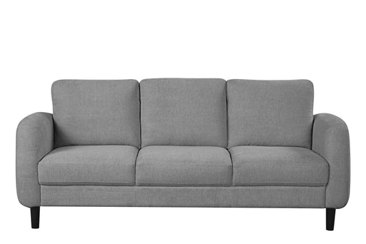 Rounded-Arm Contemporary 3-Piece Sofa Set