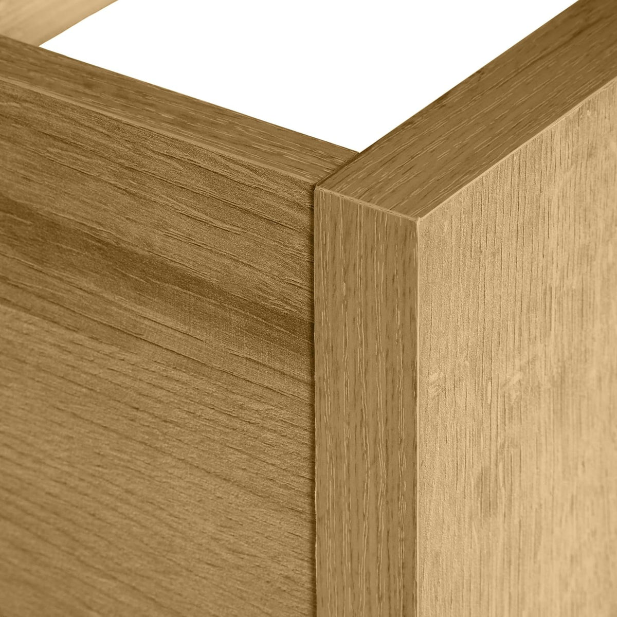 Low-Profile Wood Platform Bed – Natural Oak