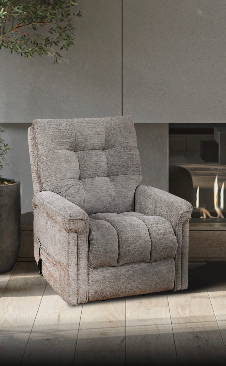Tufted Power Lift Recliner – Grey