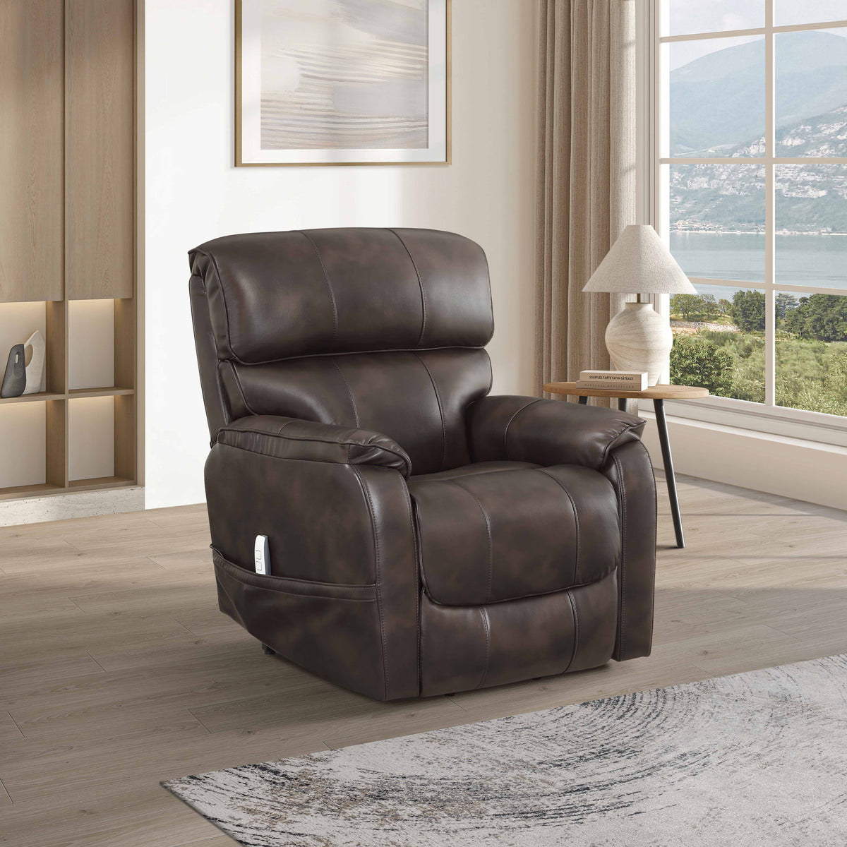 Power Lift Recliner Chair – Leather Match