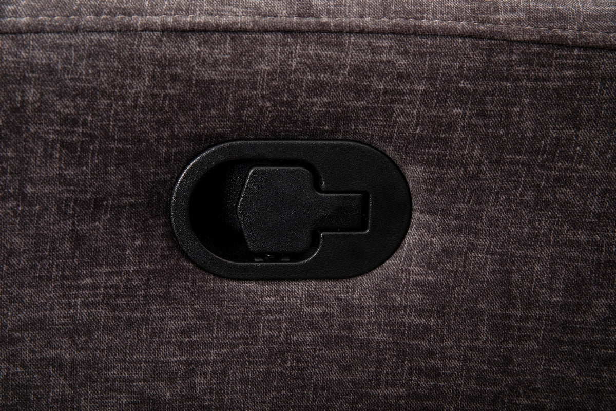 Swivel Glider Recliner with Hidden Handle & Accent Pillows