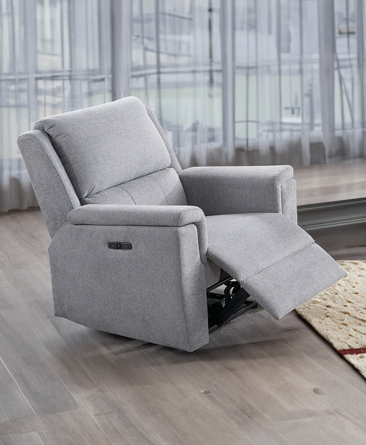Power Reclining 3-Piece Living Room Set Stone PU