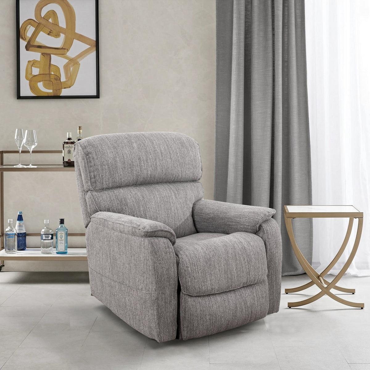 Power Lift Recliner Chair – Grey Fabric