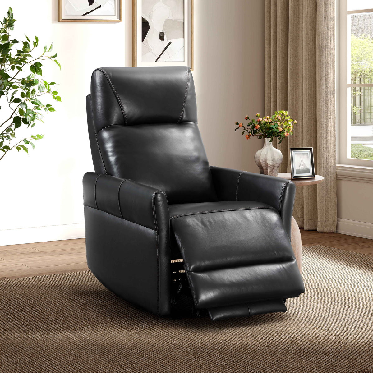 Dual Power Recliner – Top Grain Leather Match