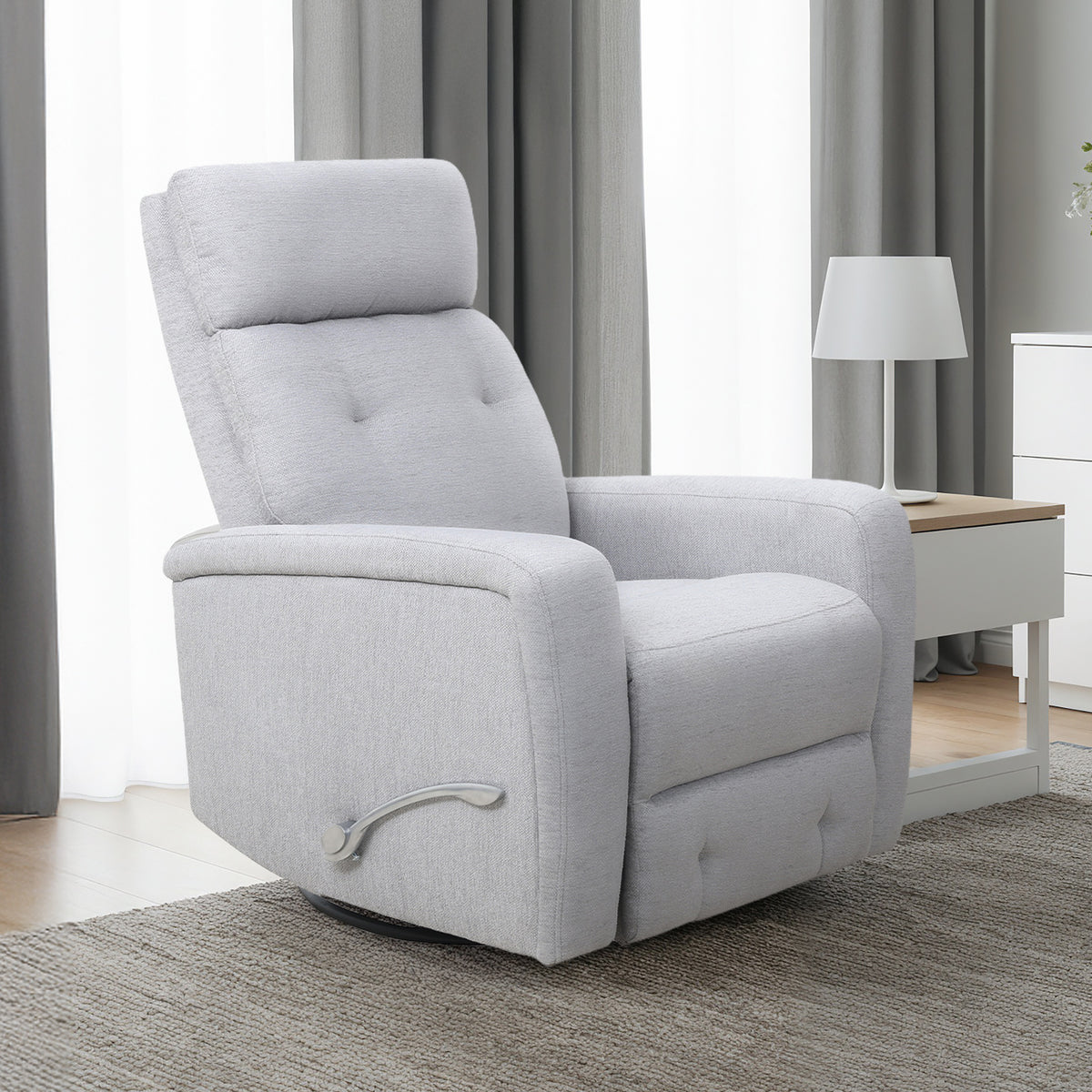 Light Grey Glider Recliner