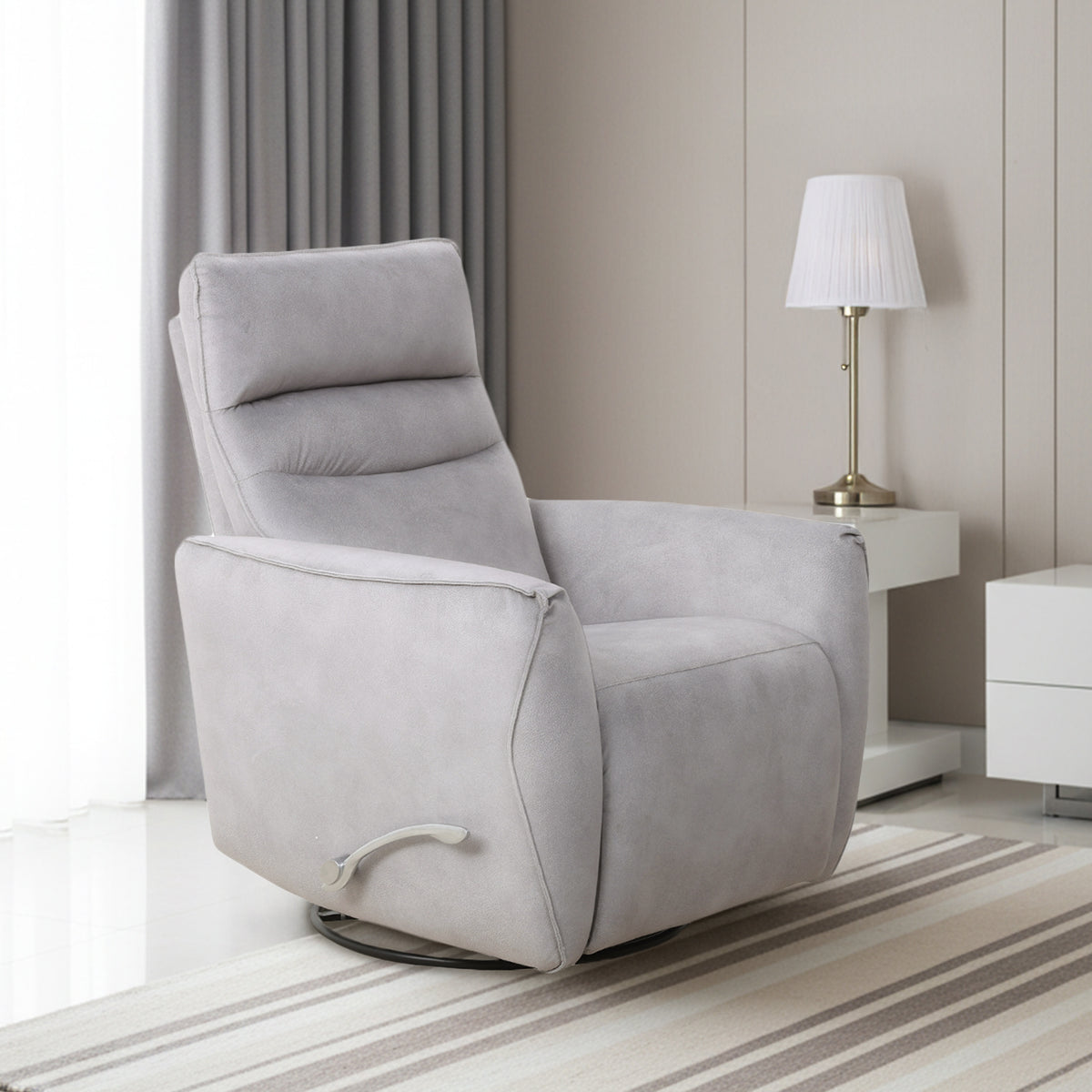 Tufted Glider Recliner Chair