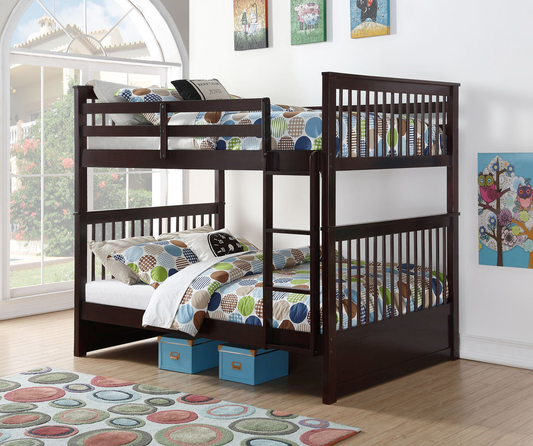 Tall Mission Double/Double Bunk Bed – Espresso