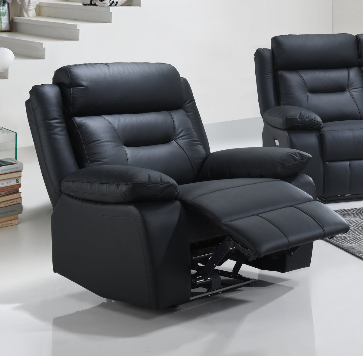 Power Reclining 3-Piece Living Room Set – Genuine Leather Match