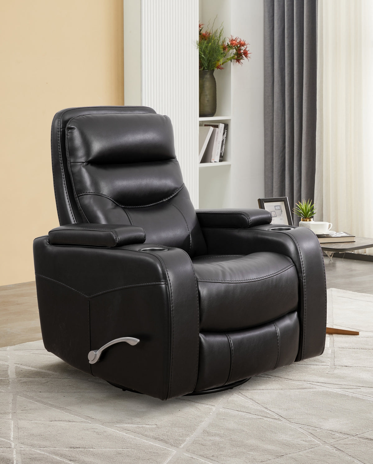 Swivel Glider Recliner – Black