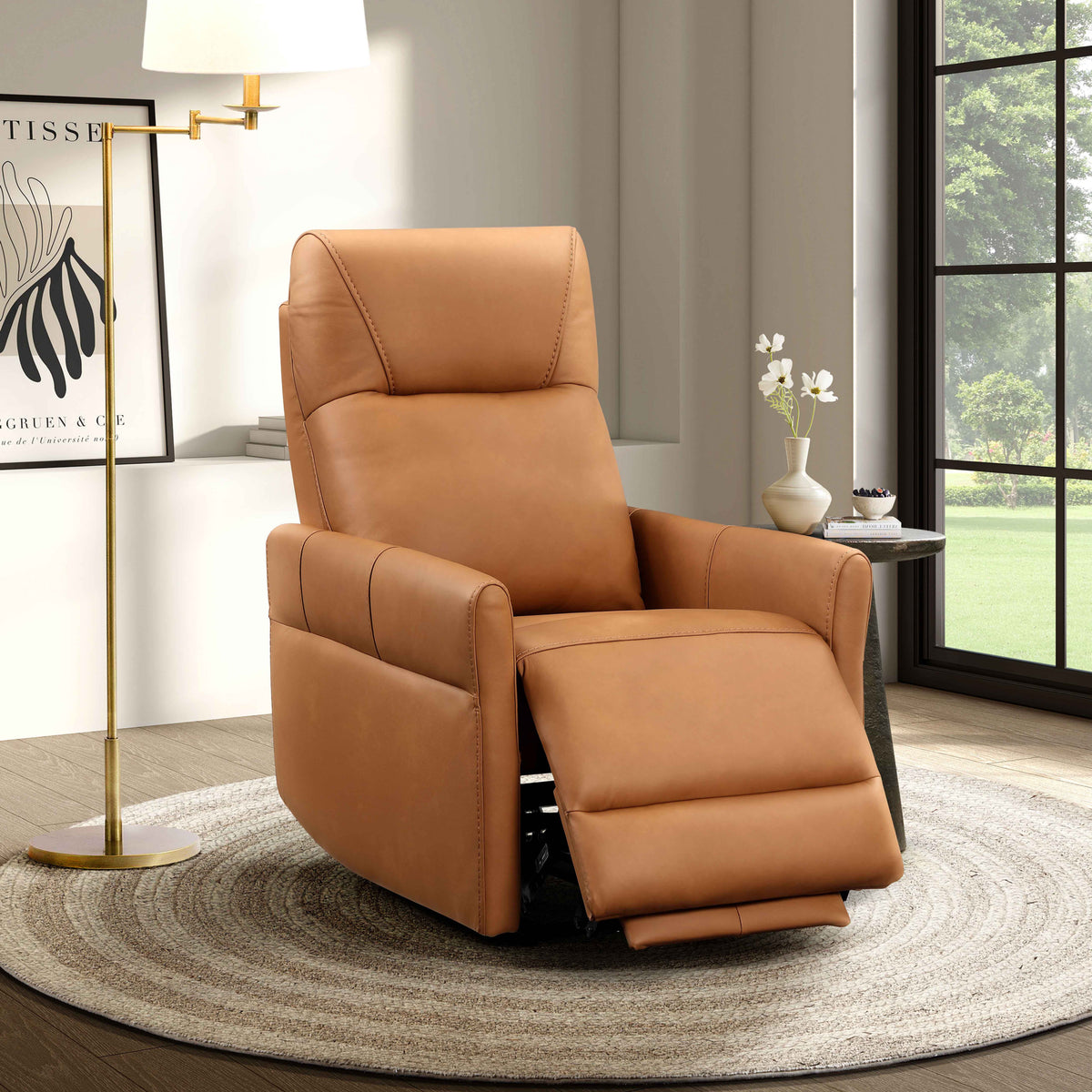 Dual Power Recliner – Top Grain Leather Match