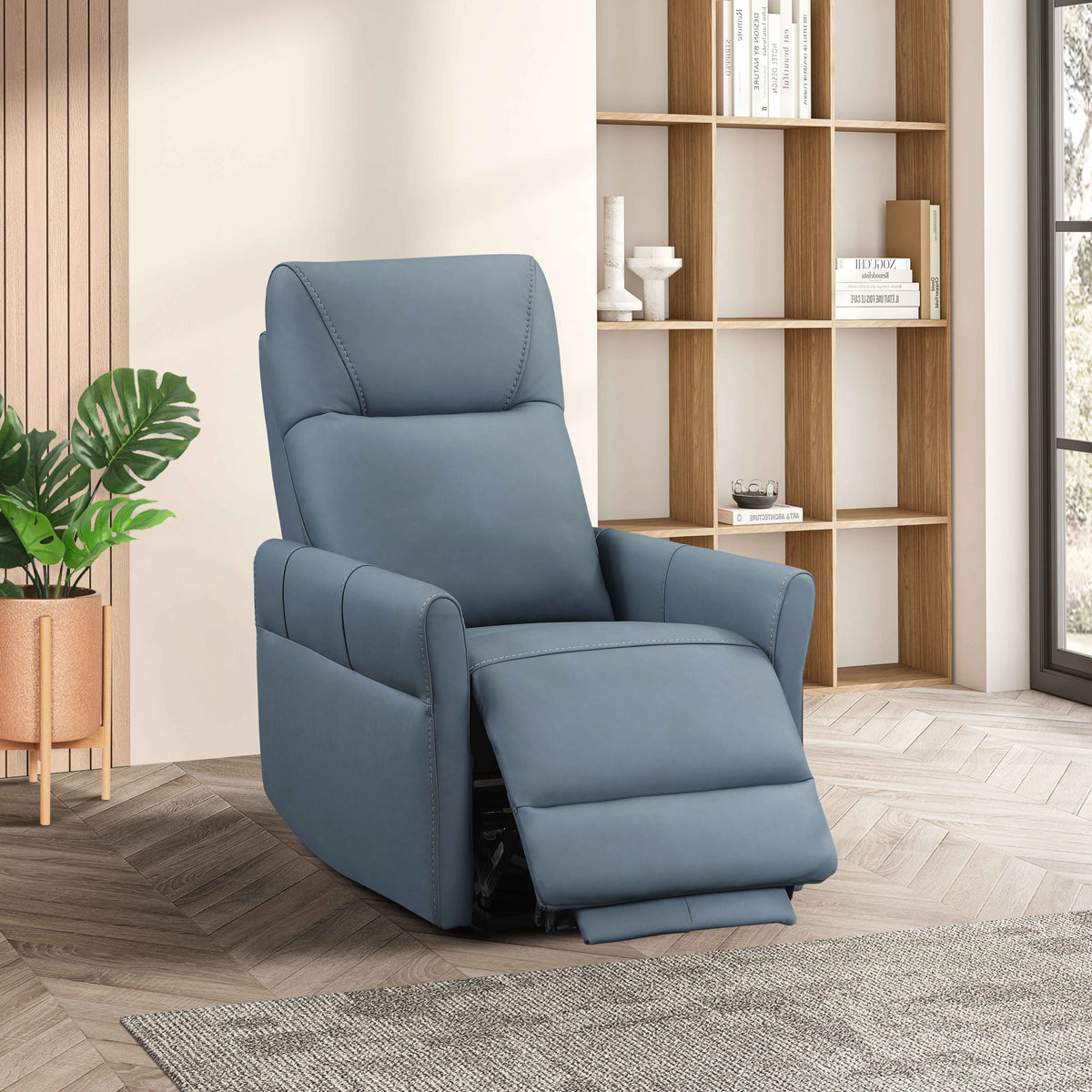 Dual Power Recliner – Top Grain Leather Match