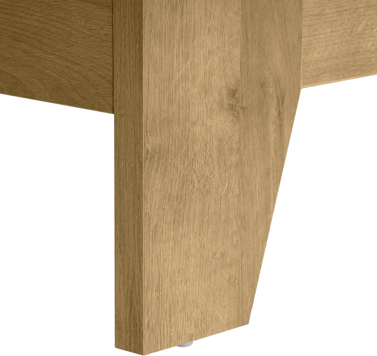 Low-Profile Wood Platform Bed – Natural Oak