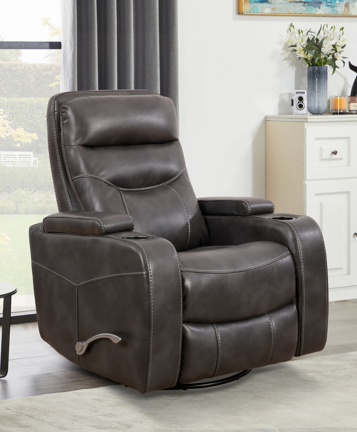 Swivel Glider Recliner – Grey