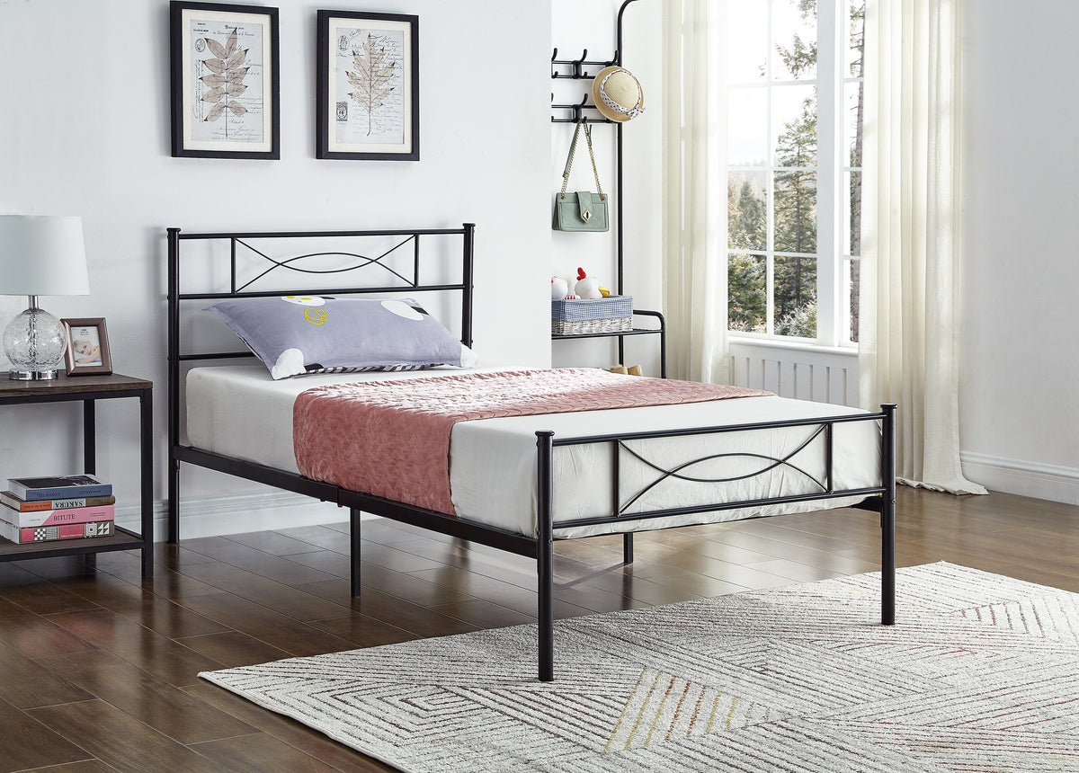 Classic Metal Bed – Black