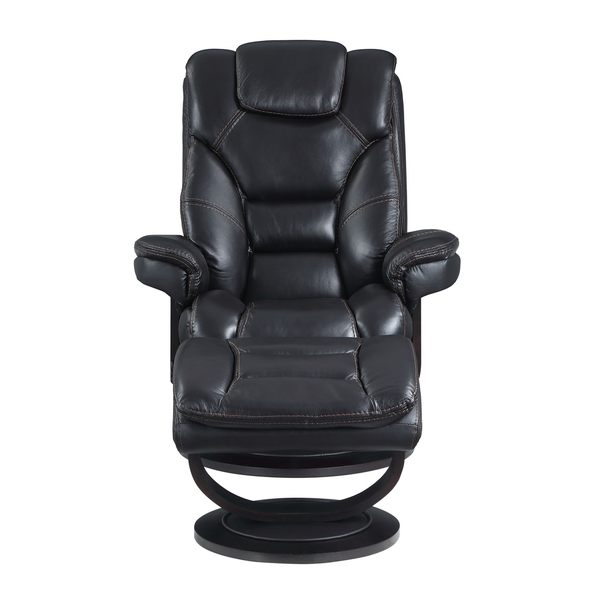 Swivel Recliner with Ottoman – Blackberry