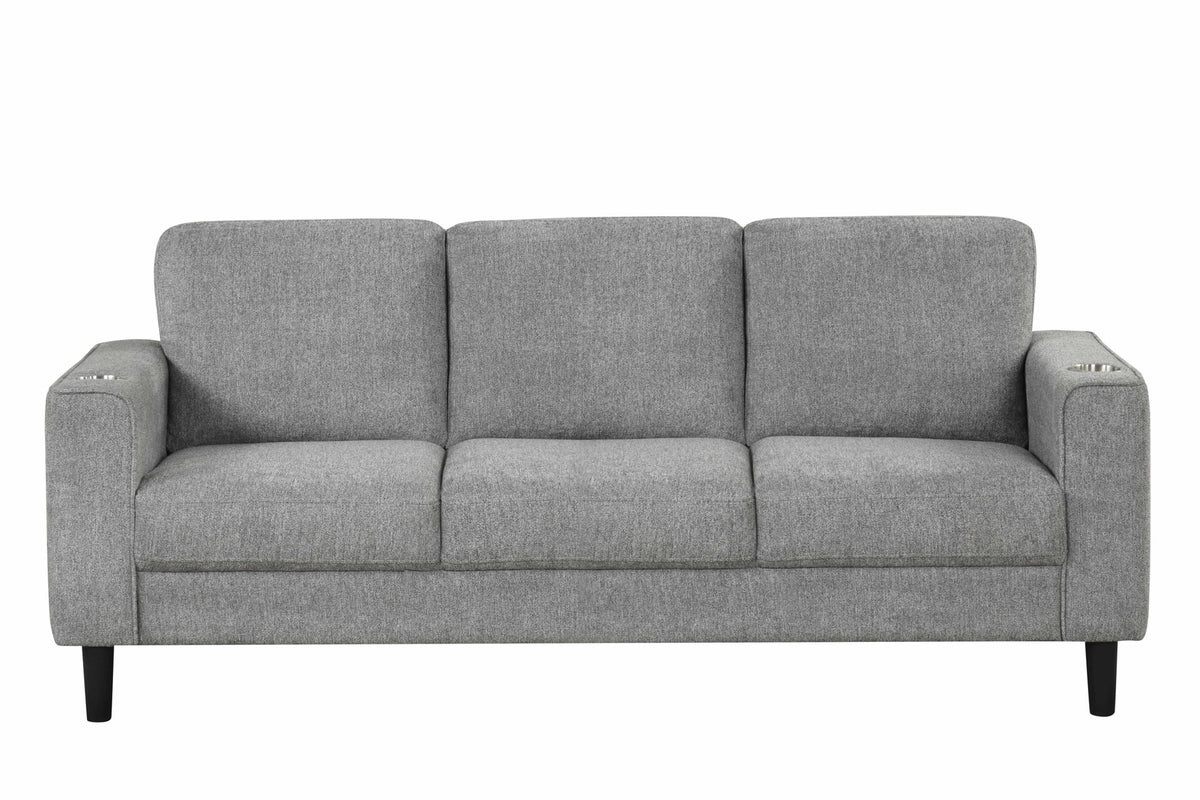 Contemporary 3-Piece Sofa Set with Cup Holders