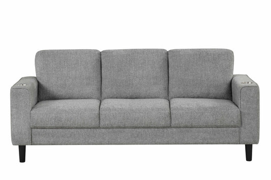 Contemporary 3-Piece Sofa Set with Cup Holders