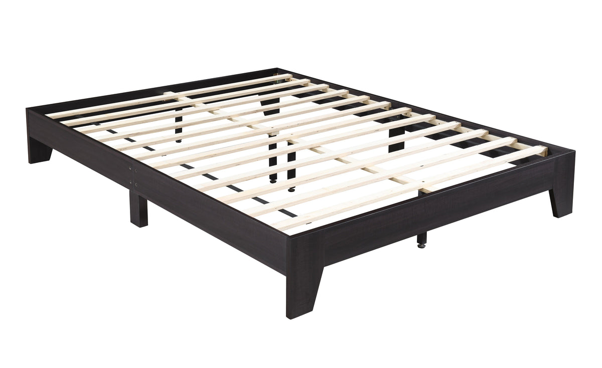 Low-Profile Wood Platform Bed – Espresso