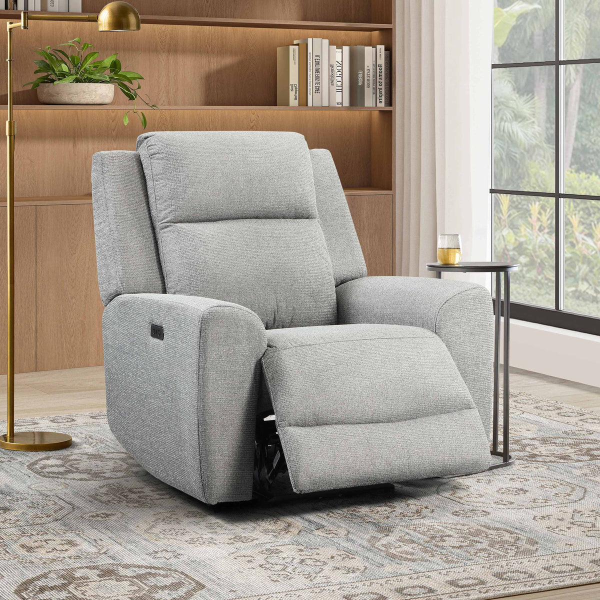 Fabric Power Reclining 3-Piece Living Room Set – Grey