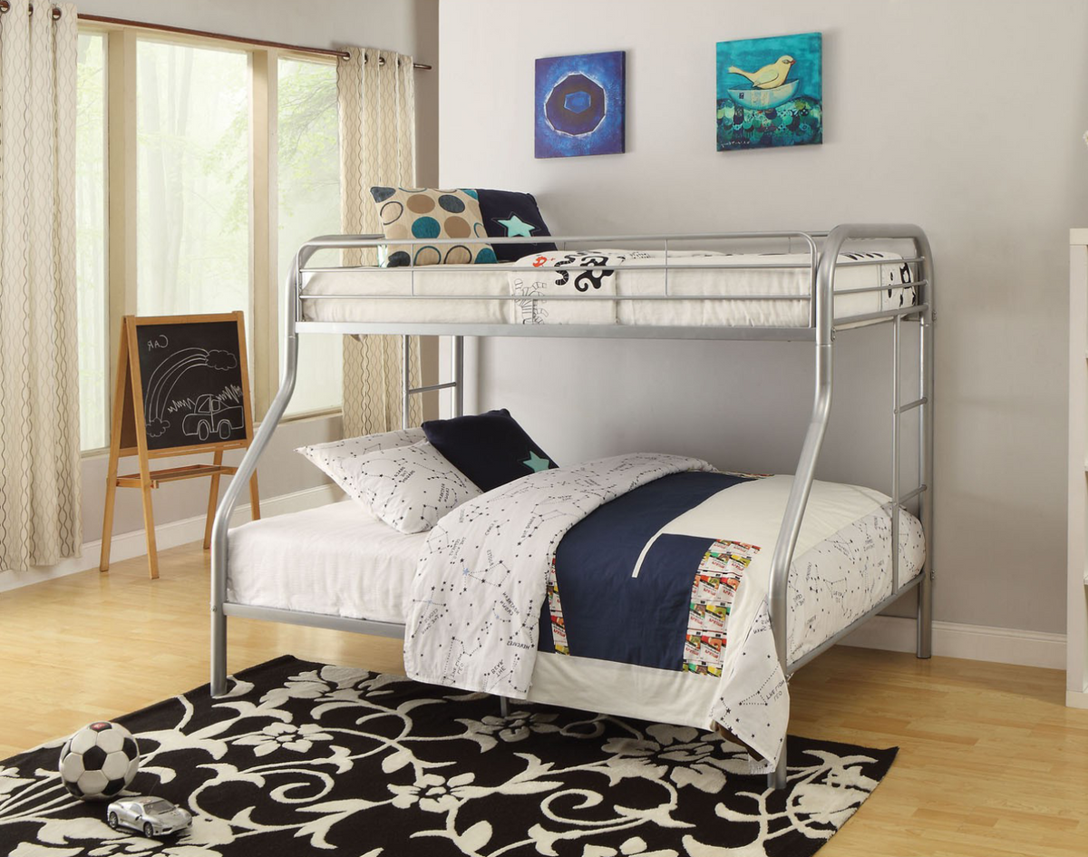 Metal Single/Double Bunk Bed – Grey