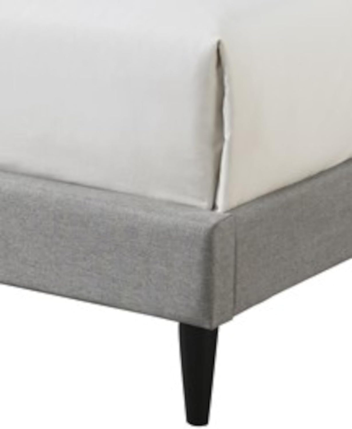 Button-Tufted Wingback Bed – Grey Fabric