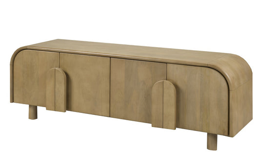 Mango Wood 63'' TV Stand – Natural Oak