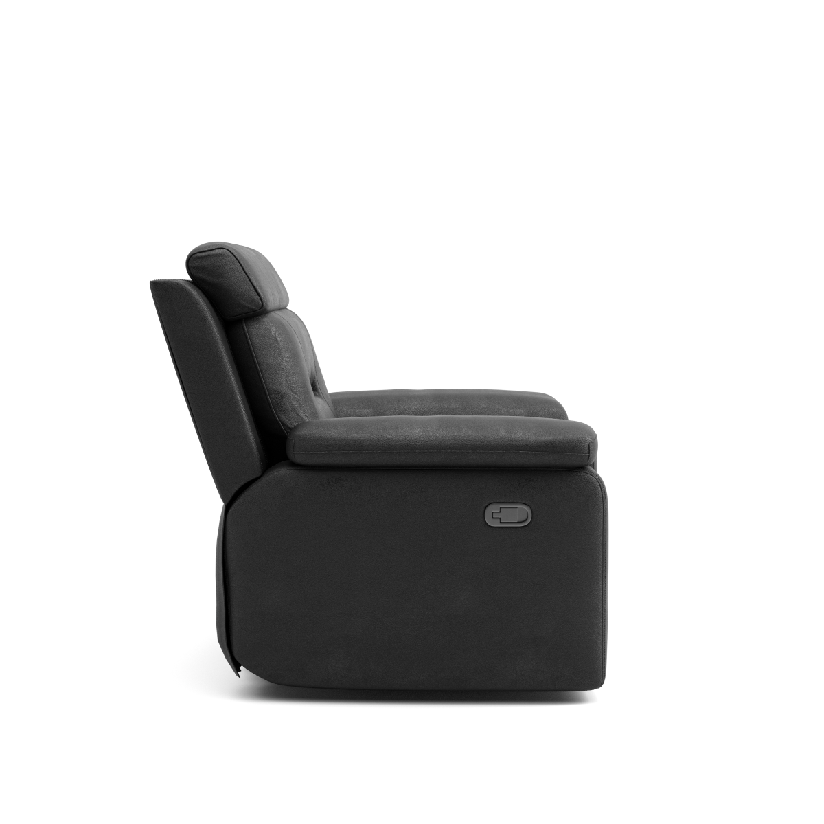 Nelson Premium Black Leather Recliner - Ultimate Comfort & Contemporary Style