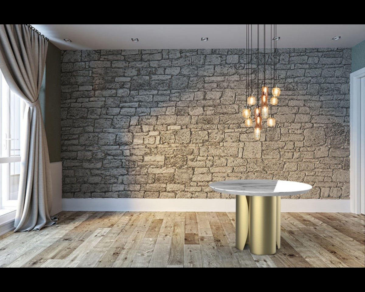 Marble Dining Table – Gold