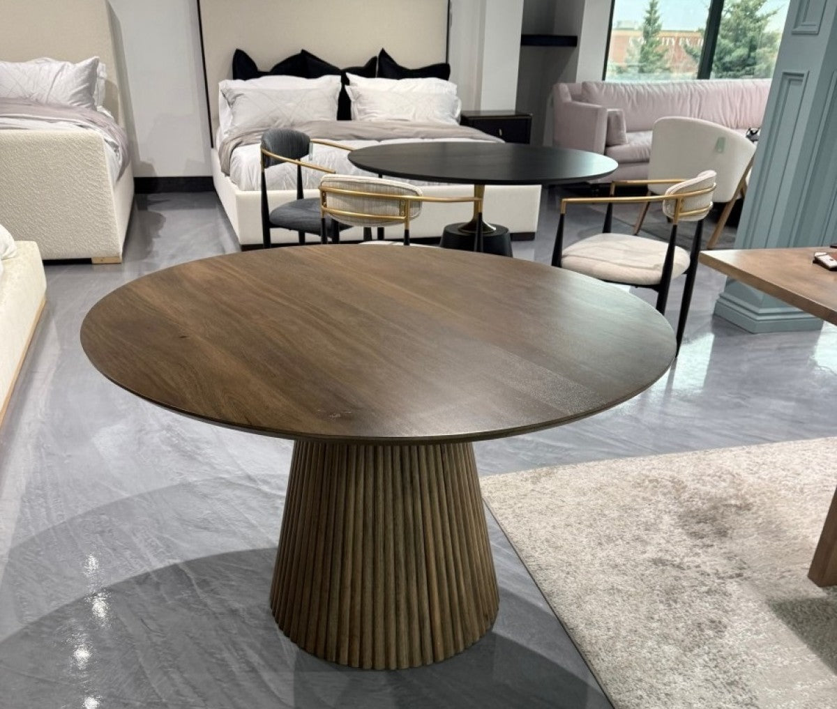 Solid Wood Dining Table – Walnut