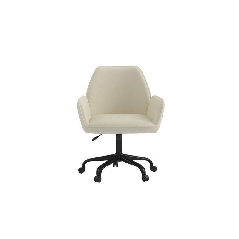 Mareo Ergonomic Beige Fabric Office Chair with Adjustable Height and Swivel