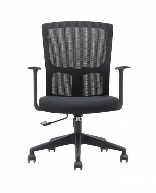 Abel Ergonomic Mesh Mid-Back Office Chair with Adjustable Height, Casters