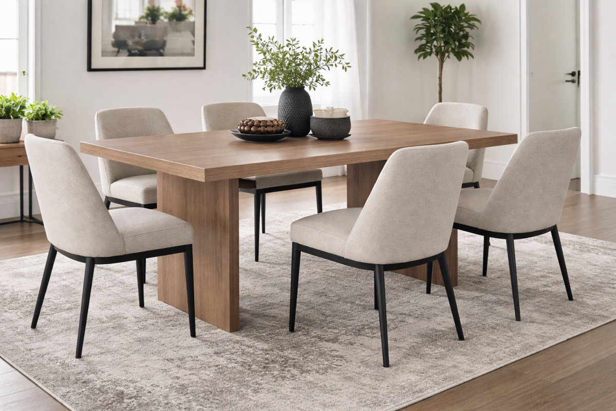 Solid Wood Dining Table – Natural Oak
