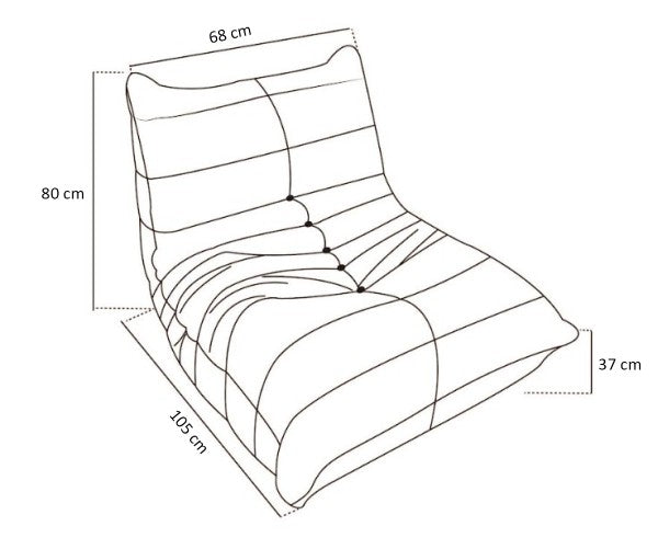 Armless Chair - Yellow