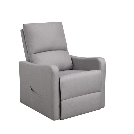 Luxurious Power Lift Recliner Chair Light Grey Ergonomic Plush Cushioning